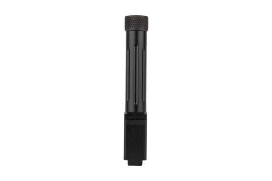 The Alpha Wolf Glock 26 9mm barrel comes with a thread protector